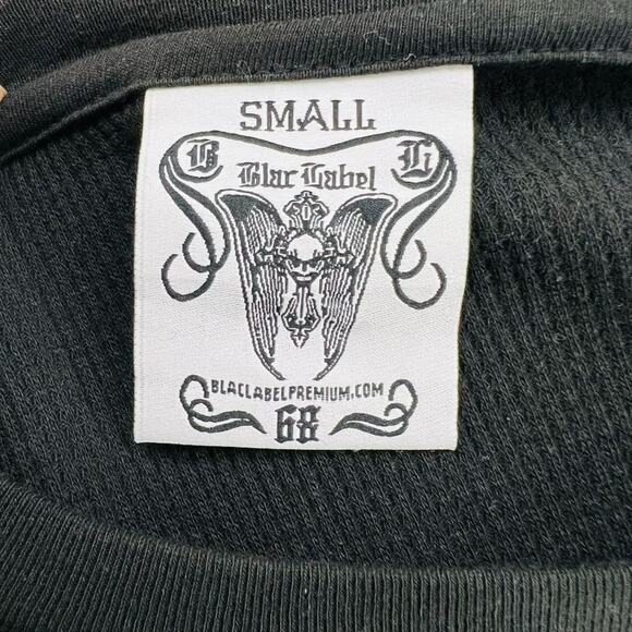 Blac Label Black Thermal Studded Shoulder Long Sleeve PUNK Small - Picture 7 of 9